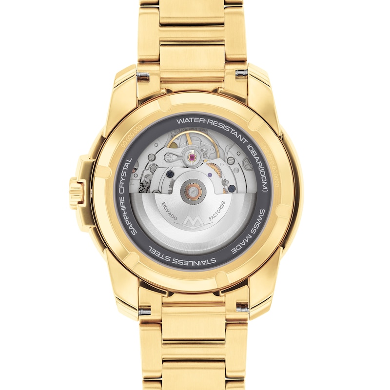 Main Image 3 of Men’s Movado Bold® Verso Gold-Tone IP Automatic Watch with Textured Grey Dial (Model: 3601250)