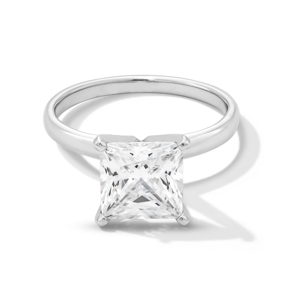 3 CT. Princess-Cut Certified Lab-Grown Diamond Solitaire Engagement Ring in 14K White Gold (F/Vs2)