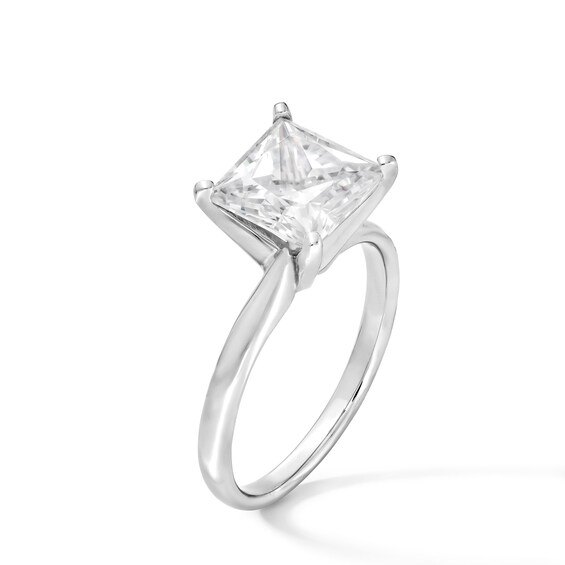 3 CT. Princess-Cut Certified Lab-Grown Diamond Solitaire Engagement Ring in 14K White Gold (F/Vs2)