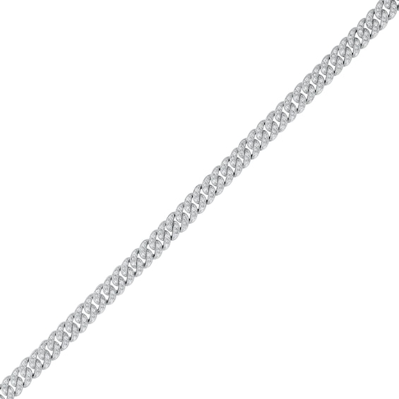 1 CT. T.w. Certified Lab-Grown Diamond Cuban Curb Chain Bracelet in Sterling Silver (I/Si2) - 7.25"