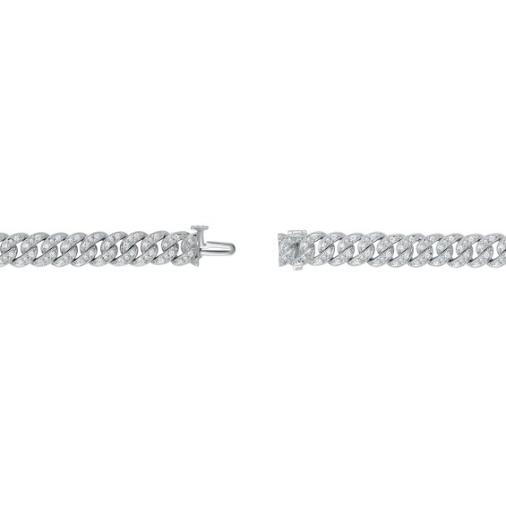 1 CT. T.w. Certified Lab-Grown Diamond Cuban Curb Chain Bracelet in Sterling Silver (I/Si2) - 7.25"