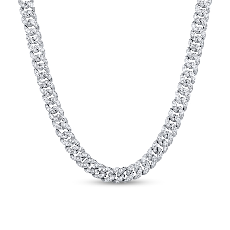 Main Image 1 of 5 CT. T.W. Certified Lab-Grown Diamond Cuban Curb Chain Necklace in Sterling Silver (I/SI2)