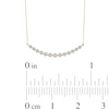 Thumbnail Image 2 of 1 CT. T.W. Certified Lab-Grown Diamond Miracle Graduated Curved Bar Necklace in 10K Gold (I/SI2)