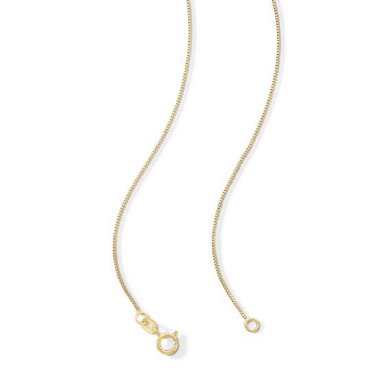 0.55mm Box Chain Necklace in Solid 10K Gold - 20"