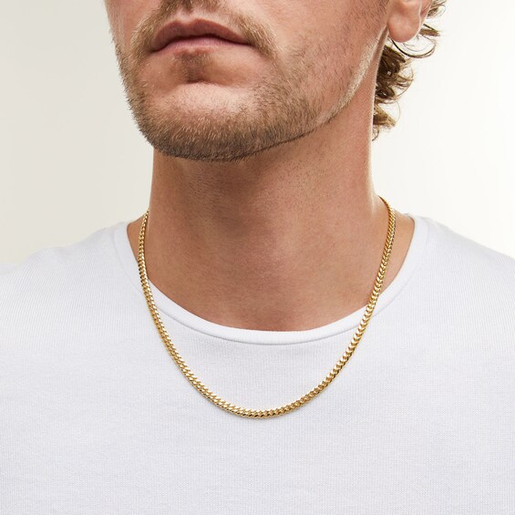 4.5mm Miami Cuban Curb Chain Necklace in Hollow 10K Gold - 20"