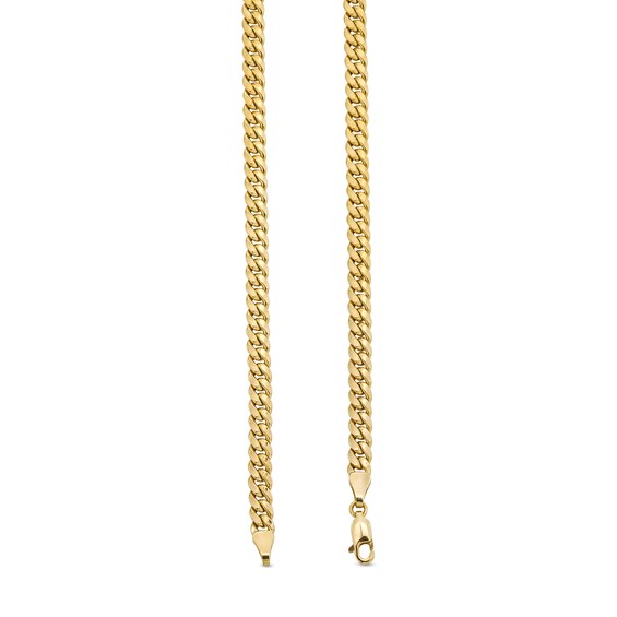 4.5mm Miami Cuban Curb Chain Necklace in Hollow 10K Gold - 20"