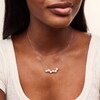 Thumbnail Image 2 of 6.0-6.5mm Button Freshwater Cultured Pearl Six Stone Bar Necklace in Sterling Silver