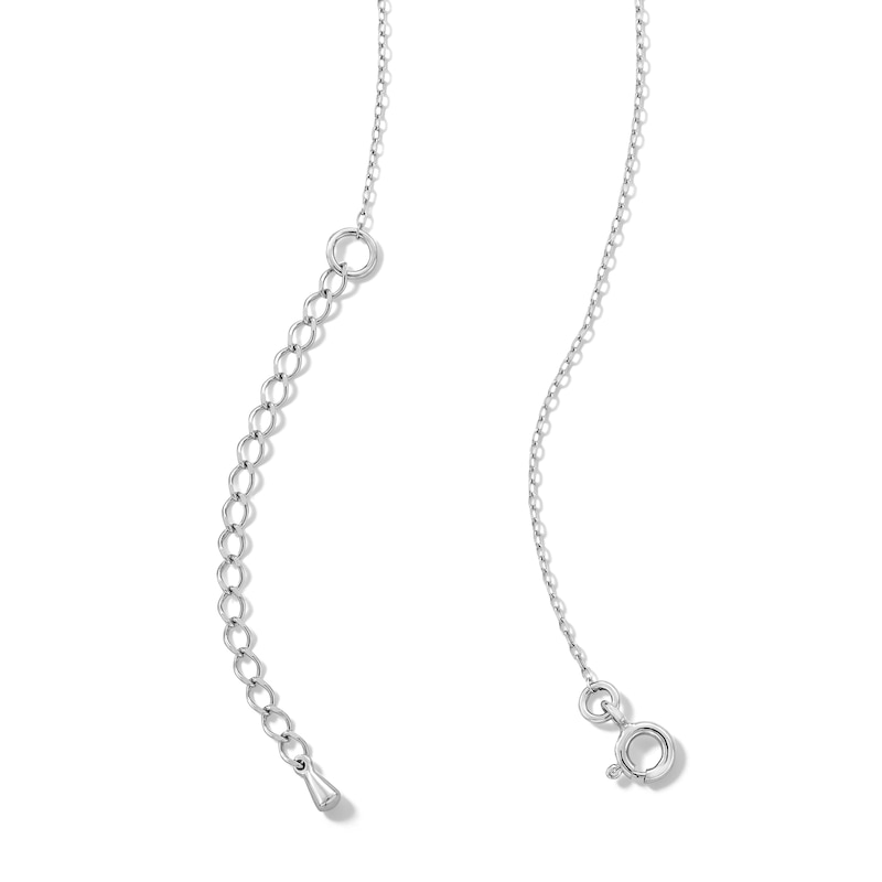 Main Image 3 of 6.0-6.5mm Button Freshwater Cultured Pearl Six Stone Bar Necklace in Sterling Silver