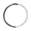 Thumbnail Image 1 of 8.5mm White Howlite Bead and Box Chain Half-and-Half Bracelet in Stainless Steel with Black Ion Plate - 8.5”
