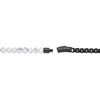 Thumbnail Image 3 of 8.5mm White Howlite Bead and Box Chain Half-and-Half Bracelet in Stainless Steel with Black Ion Plate - 8.5”