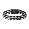 Thumbnail Image 1 of 11.5mm Link Chain Bracelet in Solid Stainless Steel and Black Ion Plate - 8.5"