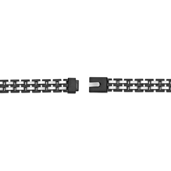 11.5mm Link Chain Bracelet in Solid Stainless Steel and Black Ion Plate - 8.5"