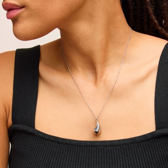Teardrop Pendant in Solid Sterling Silver
