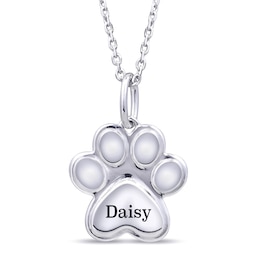 Engravable Dog Paw Pendant (1 Line)