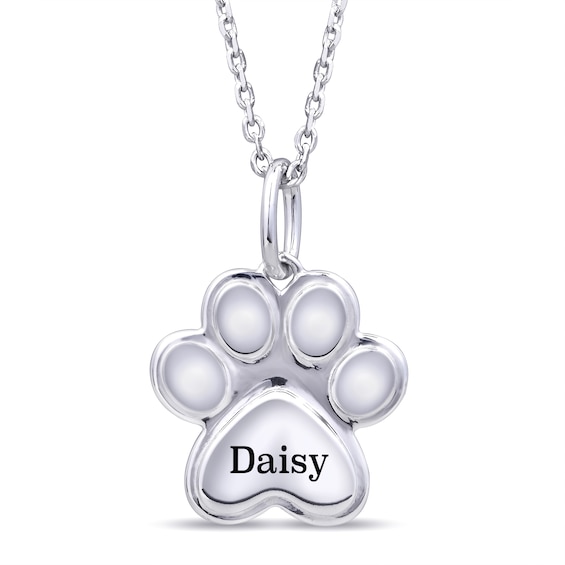 Engravable Dog Paw Pendant (1 Line)