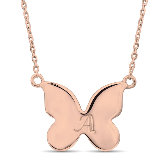 Engravable Butterfly Necklace (1 Initial)