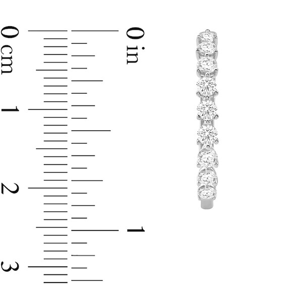 2 CT. T.w. Certified Lab-Grown Diamond Hoop Earrings in 10K White Gold (I/I1)
