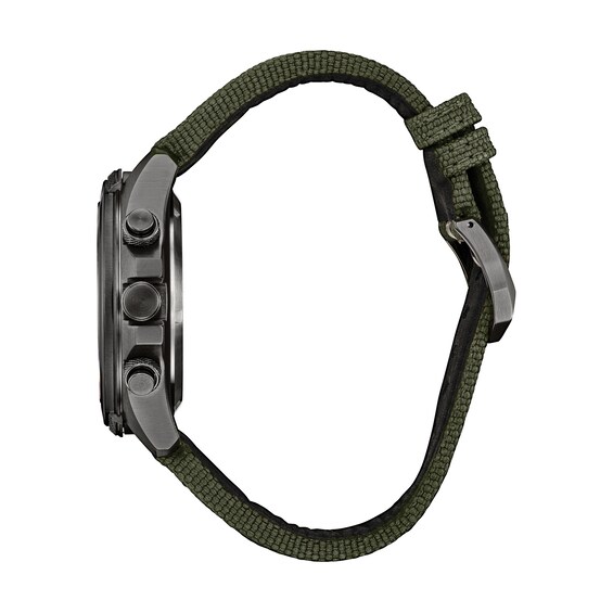 Menâs Citizen Eco-DriveÂ® Promaster Land Grey IP Strap Watch with Green Dial (Model: Jv1005-02W)