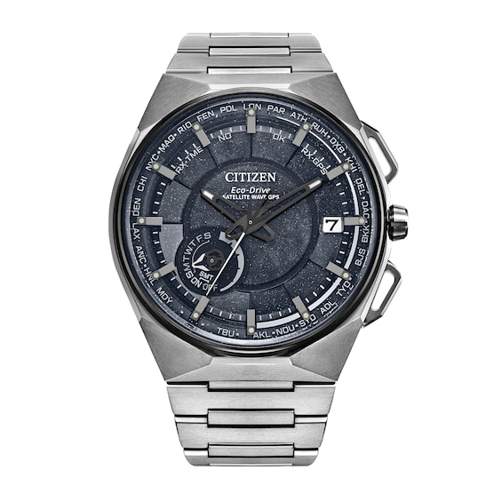 Menâs Citizen Eco-DriveÂ® Satellite Wave Super Titaniumâ¢ Sport Lux Watch with Grey Dial (Model: Cc3097-52E)