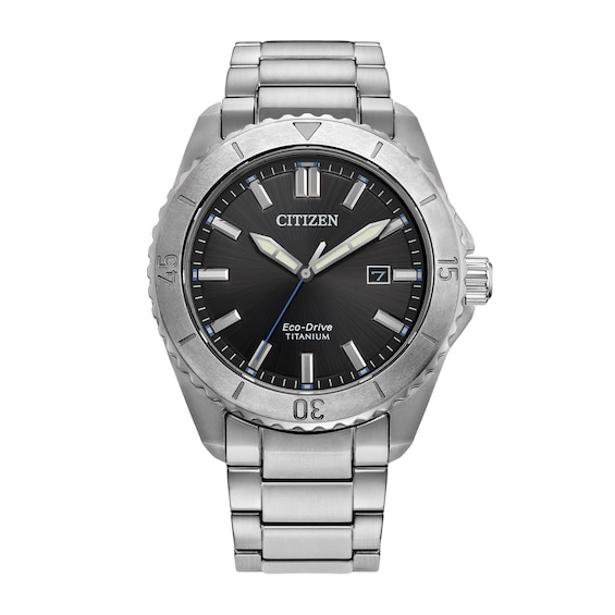 Menâs Citizen Eco-DriveÂ® Brycen Weekender Super Titaniumâ¢ Watch with Black Dial (Model: Aw1840-50E)