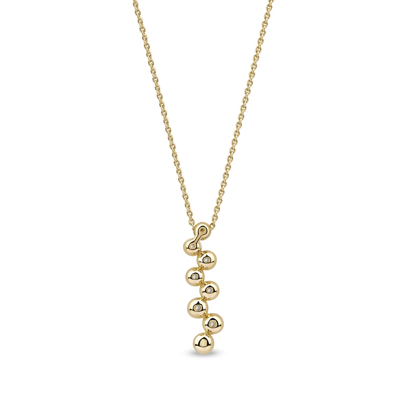 Main Image 3 of 1/5 CT. T.W. Certified Lab-Grown Diamond Bezel-Set Zig-Zag Drop Pendant in 10K Gold (F/SI2)