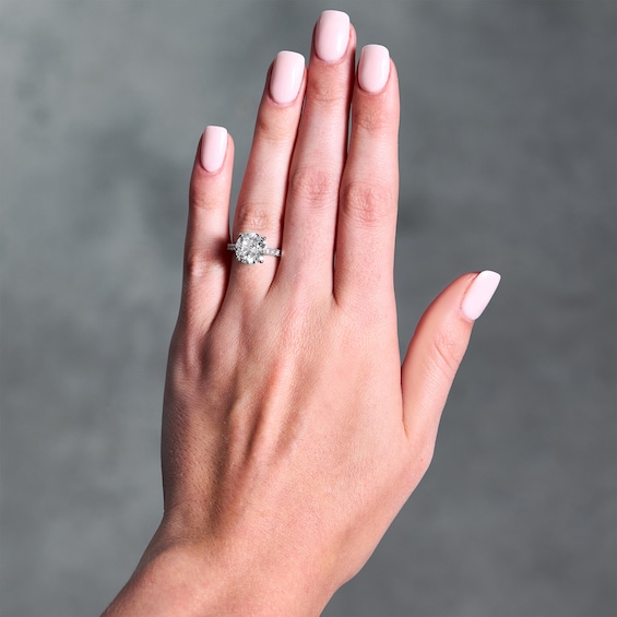 4-1/2 CT. T.w. Certified Lab-Grown Diamond Hidden Frame Engagement Ring in 14K White Gold (F/Vs2)
