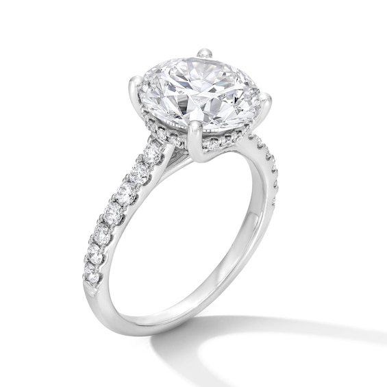 4-1/2 CT. T.w. Certified Lab-Grown Diamond Hidden Frame Engagement Ring in 14K White Gold (F/Vs2)