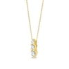 Thumbnail Image 2 of 1/3 CT. T.W. Certified Lab-Grown Diamond Graduated Trio Swirl Pendant in 10K Gold (F/SI2)