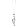 Thumbnail Image 2 of Sky and London Blue Topaz with White Lab-Created Sapphire Angel Wing Pendant in Sterling Silver