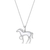 Thumbnail Image 2 of Mother-of-Pearl Horse Pendant in Sterling Silver