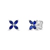 Thumbnail Image 1 of Marquise-Cut Blue Lab-Created Sapphire Stud Earrings in Sterling Silver