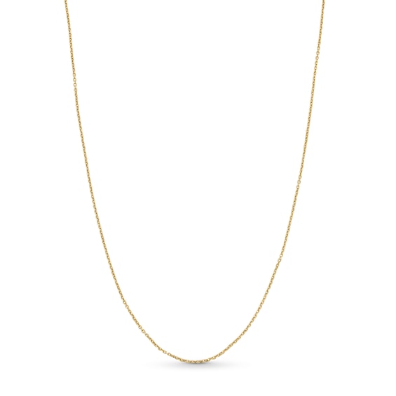 1.0mm Diamond-Cut Cable Chain Necklace in Solid 10K Gold - 20"
