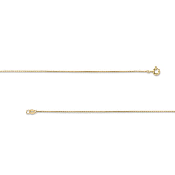 1.0mm Diamond-Cut Cable Chain Necklace in Solid 10K Gold - 20"