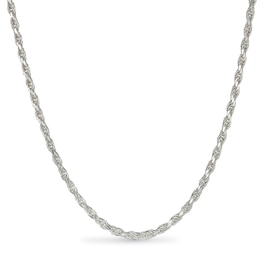 3.5mm Diamond-Cut Rope Chain Necklace in Solid Sterling Silver - 22"