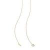 Thumbnail Image 3 of Oval White Lab-Created Sapphire and Diamond Accent Sunburst Frame Pendant in 10K Gold