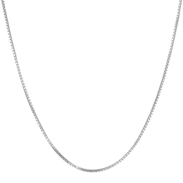 1.3mm Diamond-Cut Box Chain Necklace in Solid Sterling Silver - 18"