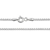 Thumbnail Image 2 of 1.3mm Diamond-Cut Box Chain Necklace in Solid Sterling Silver - 18"