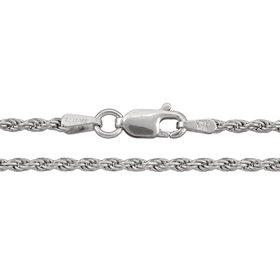 1.8mm Diamond-Cut Rope Chain Necklace in Solid Sterling Silver - 22"