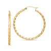 Thumbnail Image 1 of 36.0mm Diamond-Cut Twist Hoop Earrings in Hollow 10K Gold