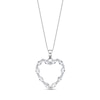 Thumbnail Image 1 of Marquise-Cut White Lab-Created Sapphire Heart Pendant in Sterling Silver