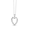 Thumbnail Image 2 of Marquise-Cut White Lab-Created Sapphire Heart Pendant in Sterling Silver