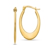 Thumbnail Image 1 of 26.0mm Knife Edge Oval Hoop Earrings in Semi-Solid 10K Gold