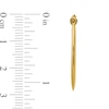 Thumbnail Image 2 of 26.0mm Knife Edge Oval Hoop Earrings in Semi-Solid 10K Gold
