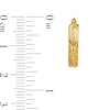 Thumbnail Image 2 of 19.0mm Etched Oval Hoop Earrings in Hollow 10K Gold
