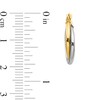 Thumbnail Image 2 of 19.0mm Crossover Double Hoop Earrings in Hollow 10K Two-Tone Gold