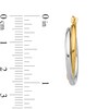 Thumbnail Image 2 of 25.7mm Crossover Hoop Earrings in Hollow 14K Two-Tone Gold