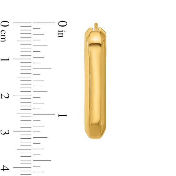 30.6mm U-Hoop Earrings in Hollow 14K Gold