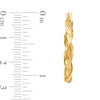 Thumbnail Image 2 of 25.0mm Twist Ribbon Hoop Earrings in Hollow 10K Gold