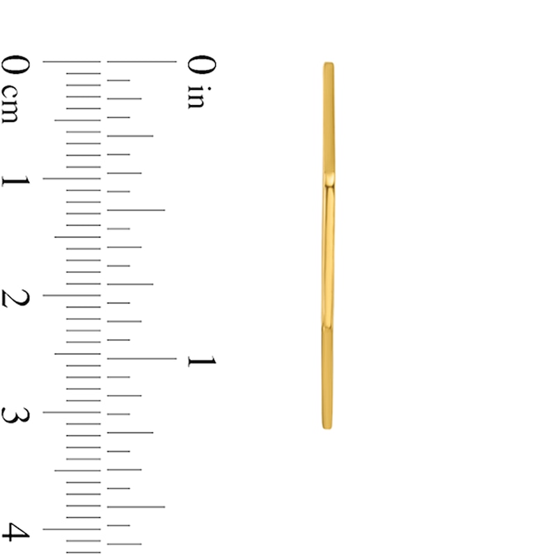 Main Image 2 of 30.0mm Octagonal Open Hoop Earrings in Hollow 14K Gold