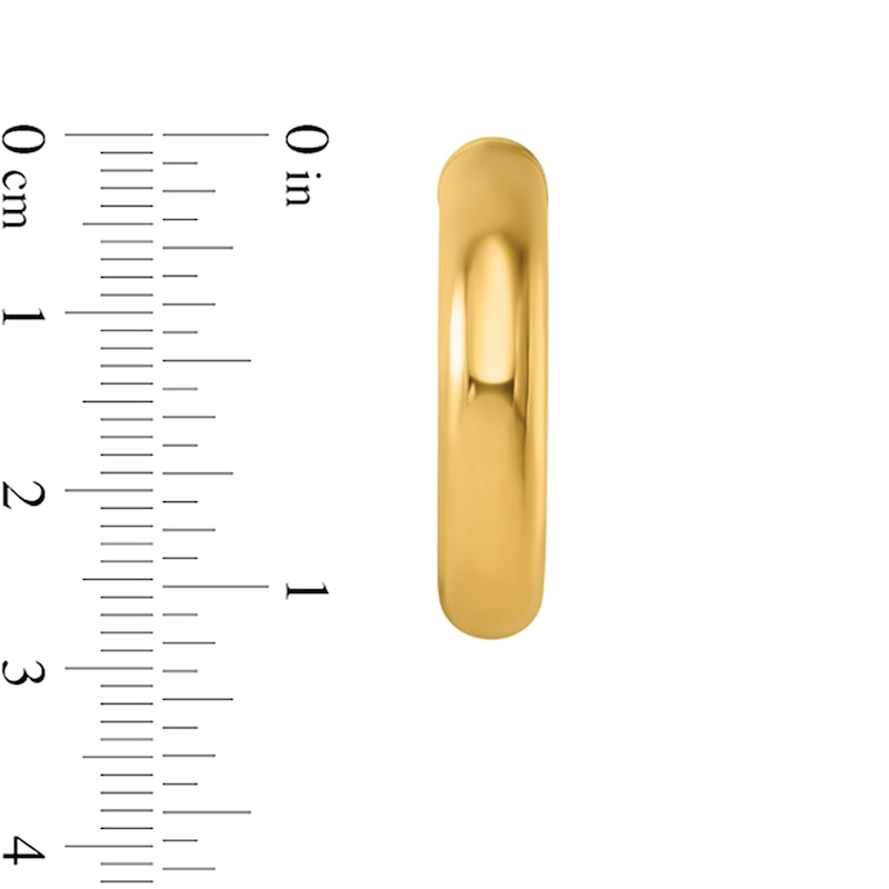 Main Image 2 of 27.0mm Tube Open Hoop Earrings in Hollow 14K Gold